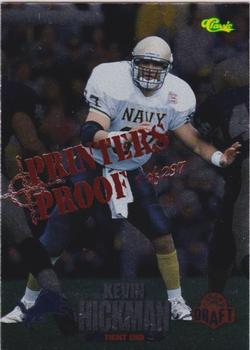 1995 Classic NFL Rookies - Printer's Proofs Silver #64 Kevin Hickman Front