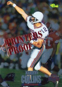 1995 Classic NFL Rookies - Printer's Proofs Silver #68 Kerry Collins Front