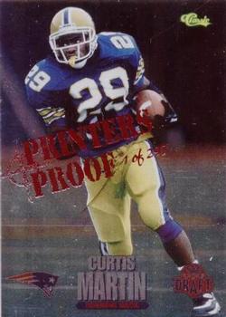 1995 Classic NFL Rookies - Printer's Proofs Silver #84 Curtis Martin Front
