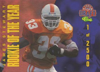 1995 Classic NFL Rookies - Rookie of the Year Redemption #ROY12 James Stewart Front