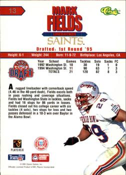 1995 Classic NFL Rookies - Silver #13 Mark Fields Back