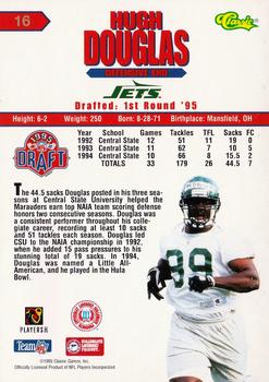 1995 Classic NFL Rookies - Silver #16 Hugh Douglas Back