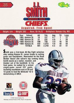 1995 Classic NFL Rookies - Silver #35 J.J. Smith Back