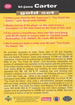 1995 Collector's Choice - You Crash the Game Gold #C17 Ki-Jana Carter Back