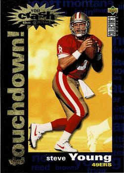 1995 Collector's Choice - You Crash the Game Gold Touchdown! Exchange #C5 Steve Young Front
