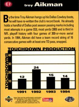 1995 Collector's Choice - You Crash the Game Gold Touchdown! Exchange #C7 Troy Aikman Back