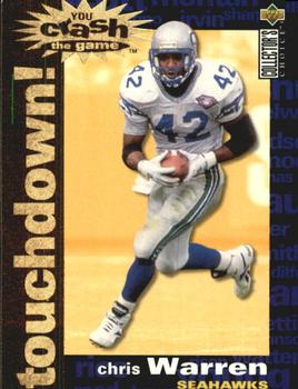 1995 Collector's Choice - You Crash the Game Gold Touchdown! Exchange #C11 Chris Warren Front