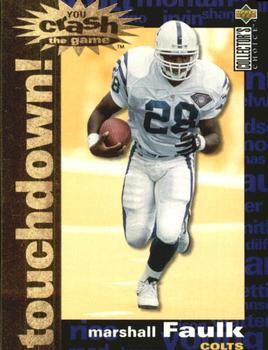 1995 Collector's Choice - You Crash the Game Gold Touchdown! Exchange #C19 Marshall Faulk Front