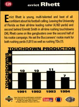 1995 Collector's Choice - You Crash the Game Gold Touchdown! Exchange #C20 Errict Rhett Back