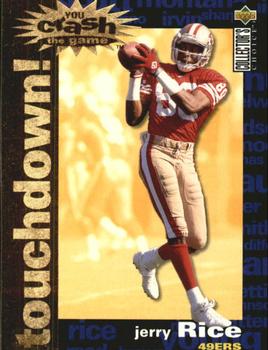 1995 Collector's Choice - You Crash the Game Gold Touchdown! Exchange #C22 Jerry Rice Front