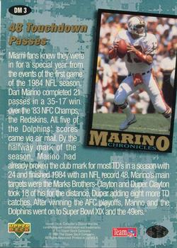 1995 Collector's Choice - Marino Chronicles #DM3 Dan Marino Back