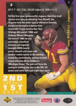 1995 Collector's Choice - Player's Club #2 Tony Boselli Back