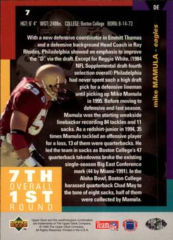 1995 Collector's Choice - Player's Club #7 Mike Mamula Back