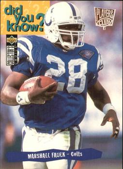 1995 Collector's Choice - Player's Club #32 Marshall Faulk Front