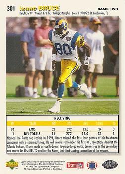 1995 Collector's Choice - Player's Club #301 Isaac Bruce Back