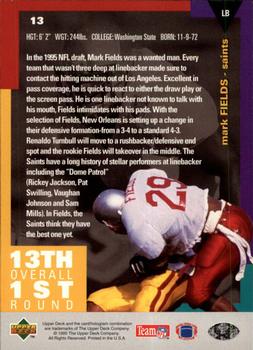 1995 Collector's Choice - Platinum Player's Club #13 Mark Fields Back