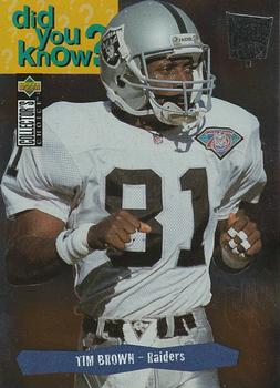 1995 Collector's Choice - Platinum Player's Club #42 Tim Brown Front