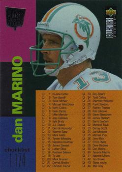 1995 Collector's Choice - Platinum Player's Club #347 Dan Marino Front