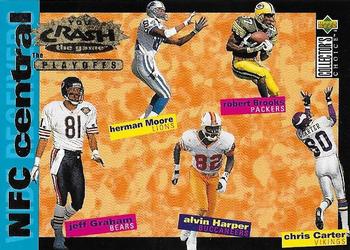 1995 Collector's Choice Update - You Crash the Game: The Playoffs Gold #CP11 Herman Moore / Robert Brooks / Jeff Graham / Alvin Harper / Cris Carter  Front