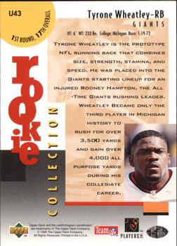 1995 Collector's Choice Update - Gold #U43 Tyrone Wheatley Back