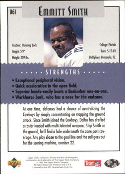 1995 Collector's Choice Update - Gold #U61 Emmitt Smith Back