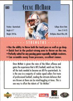 1995 Collector's Choice Update - Gold #U80 Steve McNair Back