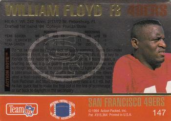 1994 Action Packed #147 William Floyd Back