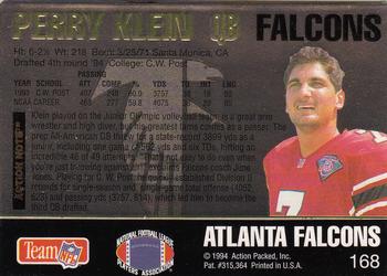 1994 Action Packed #168 Perry Klein Back