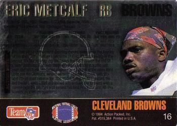 1994 Action Packed #16 Eric Metcalf Back