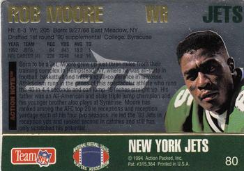 1994 Action Packed #80 Rob Moore Back