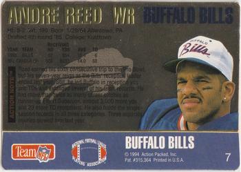1994 Action Packed #7 Andre Reed Back