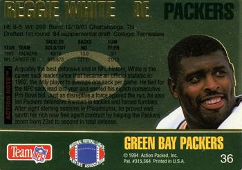 1994 Action Packed #36 Reggie White Back