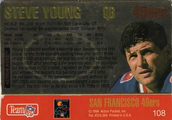1994 Action Packed #108 Steve Young Back