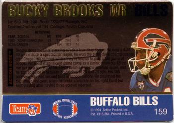 1994 Action Packed #159 Bucky Brooks Back