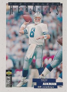 1995 Collector's Choice Update - Post-Season Heroics Silver #16 Troy Aikman Front