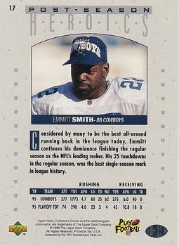1995 Collector's Choice Update - Post-Season Heroics Silver #17 Emmitt Smith Back