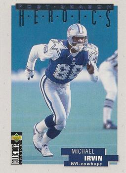 1995 Collector's Choice Update - Post-Season Heroics Silver #18 Michael Irvin Front