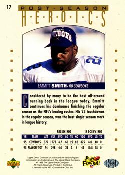 1995 Collector's Choice Update - Post-Season Heroics Gold #17 Emmitt Smith Back