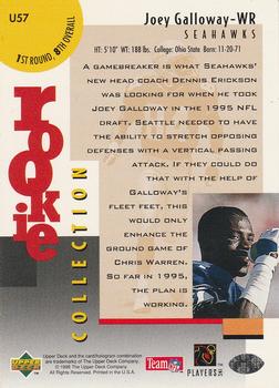1995 Collector's Choice Update - Silver #U57 Joey Galloway Back