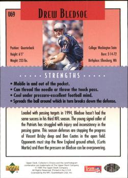 1995 Collector's Choice Update - Silver #U69 Drew Bledsoe Back