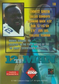 1995 Collector's Edge - 12th Man Exchange #10 Emmitt Smith Back