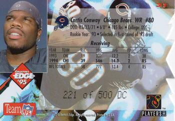 1995 Collector's Edge - 22K Gold Die Cuts #31 Curtis Conway Back