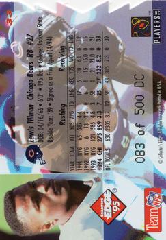 1995 Collector's Edge - 22K Gold Die Cuts #33 Lewis Tillman Back