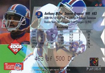 1995 Collector's Edge - 22K Gold Die Cuts #62 Anthony Miller Back
