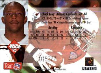 1995 Collector's Edge - Black Label #5 Chuck Levy Back