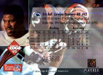 1995 Collector's Edge - Black Label #23 Eric Ball Back