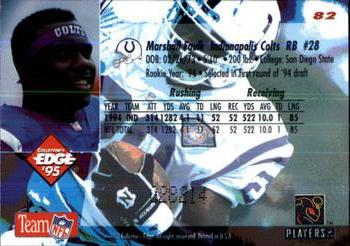 1995 Collector's Edge - Black Label #82 Marshall Faulk Back
