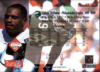 1995 Collector's Edge - Black Label #159 Calvin Williams Back