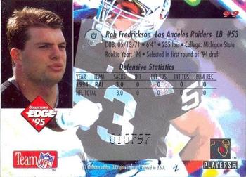 1995 Collector's Edge - Black Label #99 Rob Fredrickson Back