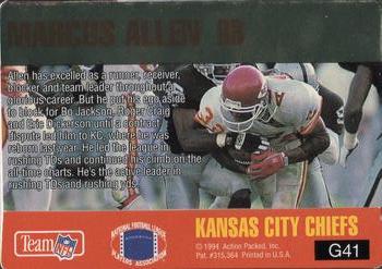 1994 Action Packed - 24K Gold #G41 Marcus Allen Back
